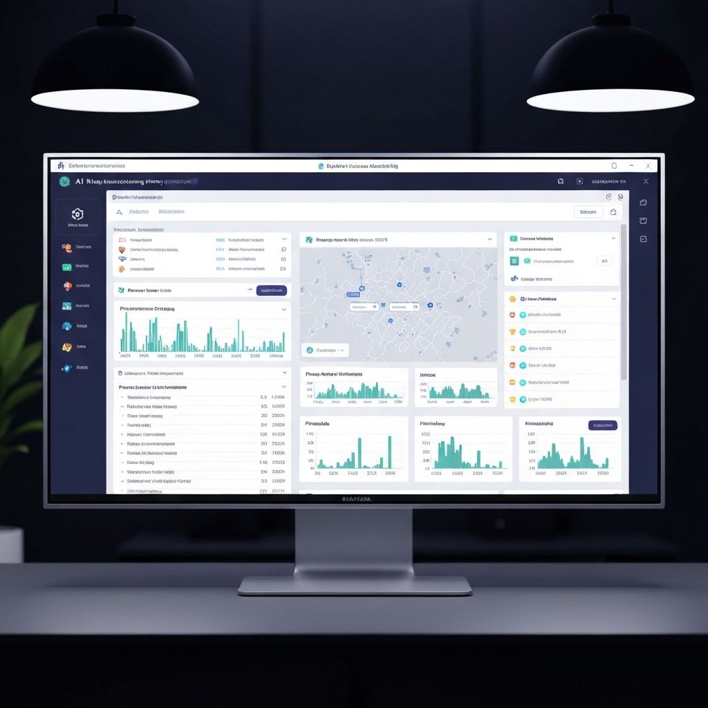 AI dashboard with analytics and automation workflows